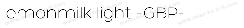 lemonmilk light -GBP字体转换